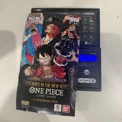 One Piece OP-09 EMPERORS IN THE NEW WORLD Sleeved Booster Pack - Heavy - 37.53g - Image 1