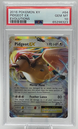 2016 POKEMON XY EVOLUTIONS #64 PIDGEOT EX PSA 10 GEM MINT - Image 1