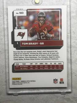 2022 Panini Donruss Optic Tom Brady RARE SSP #183 ELECTRICITY PRIZM /65 - Image 3
