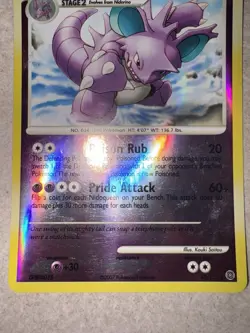 Pokemon TCG Nidoking 34/132 Reverse Holo Secret Wonders 2007- Moderate Play - Image 4