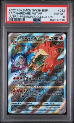 Charizard VSTAR 262 - Ultra Premium Collection - HOLO RARE Full Art - PSA 8 - NM - Image 1