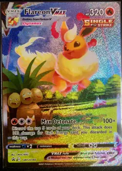 Pokemon TCG Flareon VMAX SWSH180 Sword & Shield Promo Cards Holo - Image 1