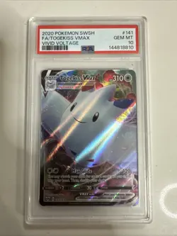 Pokemon TCG Togekiss VMAX Holo Ultra Rare Card Vivid Voltage 141/185, PSA 10 - Image 1