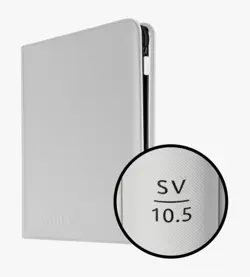 VaultX SV 10.5 360-Card Zipper 9-Pocket Side Load A4 Binder, White - Image 1