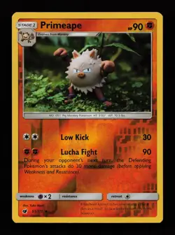 Primeape 51/111 Reverse Holo Yuka Morii Rare Crimson Invasion Pokemon Cards - Image 1