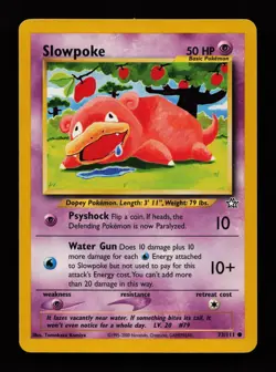 Slowpoke 73/111 Tomokazu Komiya Unlimited Common Neo Genesis Pokemon Cards - Image 1