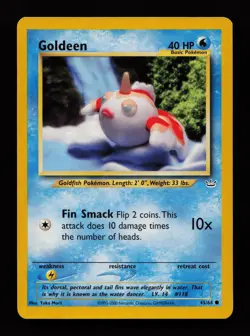 Goldeen 45/64 Yuka Morii Unlimited Common Neo Revelation Pokemon Cards - Image 1