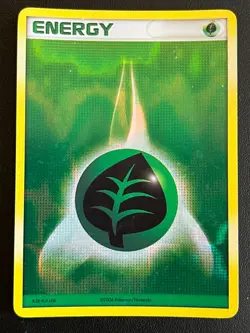Grass Energy 2006 Pokemon Organized Play Promo Acid Wash Holo Card PLAYED - Image 1