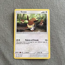 Pokemon Eevee TCG Ultra Prism Card 105/156 Regular Common - Image 1