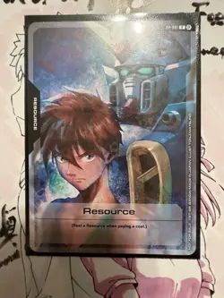 Gundam TCG Resource Card RP-001 Alt Art Non Foil Beta English Anime EXPO 2025 - Image 1