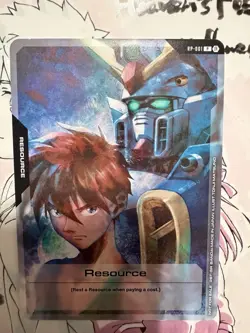 Gundam TCG Resource Card RP-001 Alt Art Non Foil Beta English Anime EXPO 2025 - Image 2
