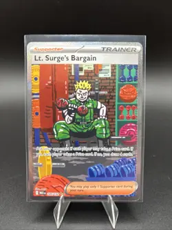 Lt. Surge's Bargain SIR Mega Evolution 185/132 Pokemon TCG NM in Hand Fast Ship! - Image 1