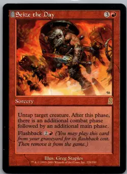 Seize the Day #220/350 MTG Odyssey (2001) Rare Regular English LP - Image 1