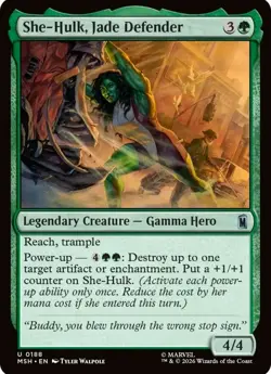 X 1 She-Hulk, Jade Defender #188 NM-M Marvel Super Heroes MSH MTG Magic - Image 1