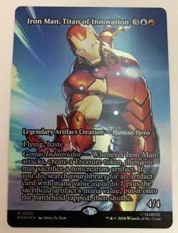 Iron Man, Titan of Innovation (Borderless) FOIL - Marvel Super Heroes #0091 MTG - Image 5