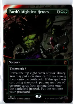 Earth's Mightiest Heroes (Borderless) 349 Marvel Super Heroes MTG Foil NM - Image 1