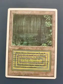 MTG Mangrovensumpf Bayou DUAL Land Revised Edition (FWB) German 1995 NM - Image 1