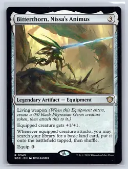 Bitterthorn, Nissa's Animus 343 Commander: Secrets of Strixhaven MTG NM - Image 1