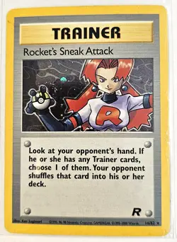 Pokemon 2000 Team Rocket Rocket's Sneak Attack 16 Holo LP - Image 1
