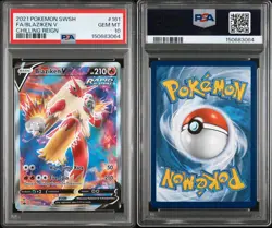 2021 Pokemon Sword & Shield Chilling Reign Blaziken V Full Art 161/198 - PSA 10 - Image 3