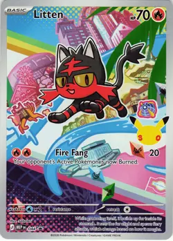 Litten 044 Holo Promo ME: Mega Evolution Promo Pokemon Near Mint - Image 1