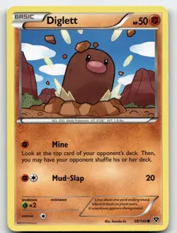 DIGLETT 58/146 COMMON XY POKEMON LIGHTLY PLAYED - Image 1