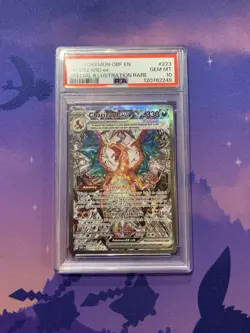 2023 POKEMON OBF EN-OBSIDIAN FLAMES #223/197 CHARIZARD EX PSA 10 - Image 1