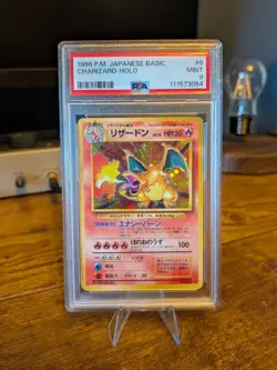 1996 Pokemon Base Set Japanese JPN #6 Charizard Holo PSA 9 - Image 1