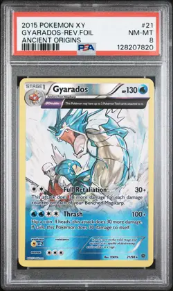 Gyarados Reverse Holo 21/98 Ancient Origins Pokemon PSA 8 - Image 1