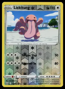 LICKITUNG 113/163 COMMON BATTLE STYLES POKEMON REVERSE HOLO NM - Image 1