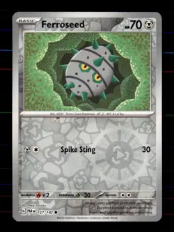 Ferroseed 127/182 Common Paradox Rift Pokemon Reverse Holo Near Mint - Image 1