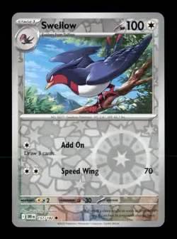 Swellow 157/182 Common Destined Rivals Pokemon Reverse Holo Near Mint - Image 1