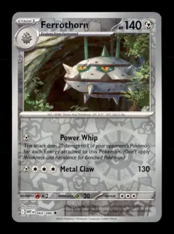 Ferrothorn 069/086 Uncommon White Flare Pokemon Reverse Holo Near Mint - Image 1