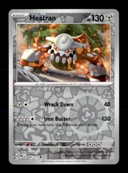Heatran 068/131 Uncommon Prismatic Evolutions Pokemon Reverse Holo Near Mint - Image 1