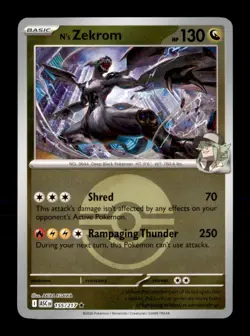 N's Zekrom (Poke Ball) 155/217 Rare Ascended Heroes Pokemon Reverse Holo NM - Image 1