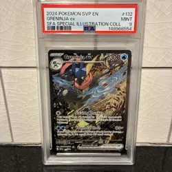Pokemon Greninja EX Sv Black Star Promo 132 Shrouded Fable SI Coll. PSA 9 - Image 1