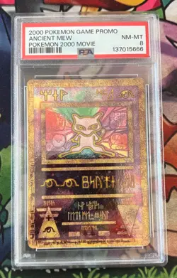 2000 Pokemon Game Movie Promo Ancient Mew "666" in cert # PSA 8 - Image 1