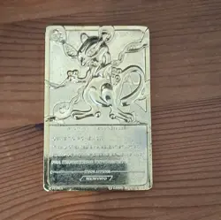 Pokemon TCG Burger King Mewtwo Gold Foil Metal Limited Edition English 1999 - Image 2