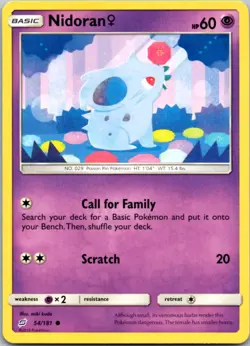 Nidoran F 54/181 Common Team Up Pokemon Near Mint - Image 1