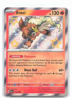 Pokemon Entei [PAF - 112/091] Shiny Rare NM CS-01 - Image 2