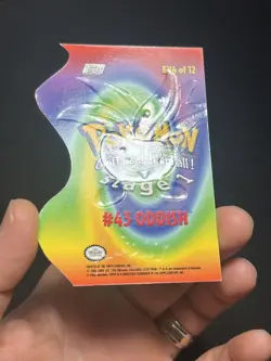 Pokemon Vintage Topps Oddish #43 Die-Cut Embossed EV4 Of 12 Rare LP - Image 2