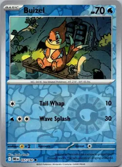 Buizel 057/182 Common Destined Rivals Pokemon Reverse Holo Near Mint - Image 1
