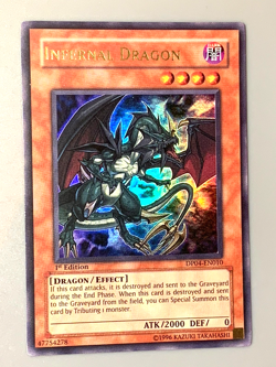 yugioh INFERNAL DRAGON DP04-EN010 Ultra rare 1st Edition near mint - Image 2