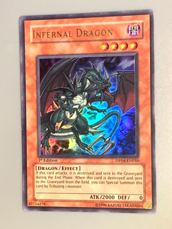 yugioh INFERNAL DRAGON DP04-EN010 Ultra rare 1st Edition near mint - Image 3