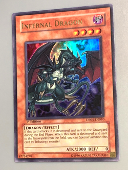 yugioh INFERNAL DRAGON DP04-EN010 Ultra rare 1st Edition near mint - Image 4