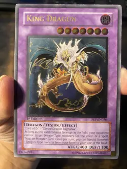 Yugioh VLP / NM King Dragun Flaming Eternity Ultimate Rare Foil 1st Ed FET-EN036 - Image 1