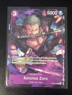 Roronoa Zoro OP09-076 Alt Art Promo - One Piece TCG Welcome Pack Vol. 2 B - Image 1