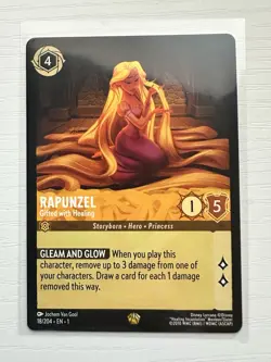 Disney Lorcana The First Chapter Rapunzel Gifted With Healing 18/204 Legendary - Image 1