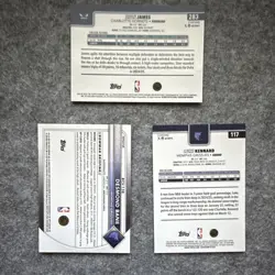 Topps Chrome and Bowman 3-Card Lot - James, Bane, Kennard Numbered Inserts - Image 2