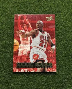 1995-96 FLEER ULTRA MICHAEL JORDAN DOUBLE TROUBLE INSERT CARD #3 - Image 1